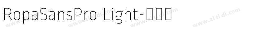 RopaSansPro Light字体转换